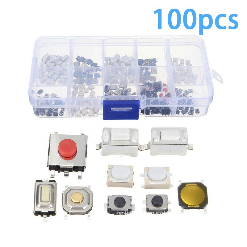 100/250pcs Car Switch Button 10 Types Car Remote Control Tablet Actile Push Buttones Switches Car Keys Button Touch Microswitch