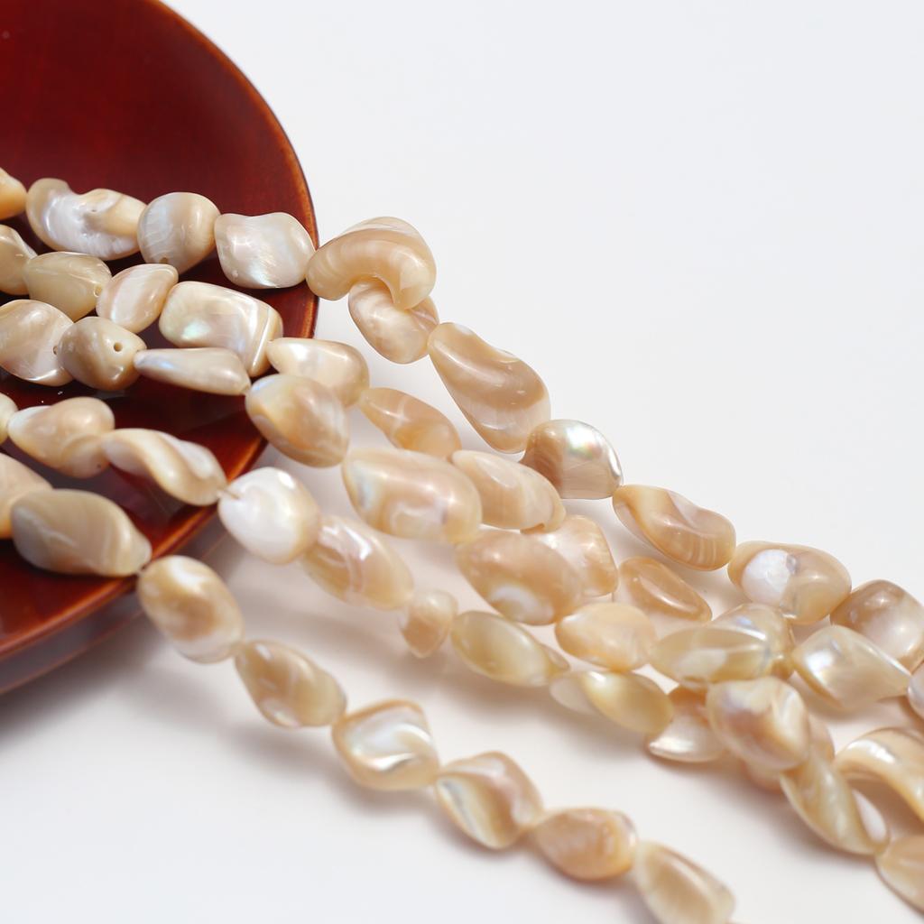 Seawater Shell Beads Natural Seawater Shell Irregular Beads 9x12mm For Jewelry Making DIY Necklace Bracelet Earrings Accessory Length 38cm