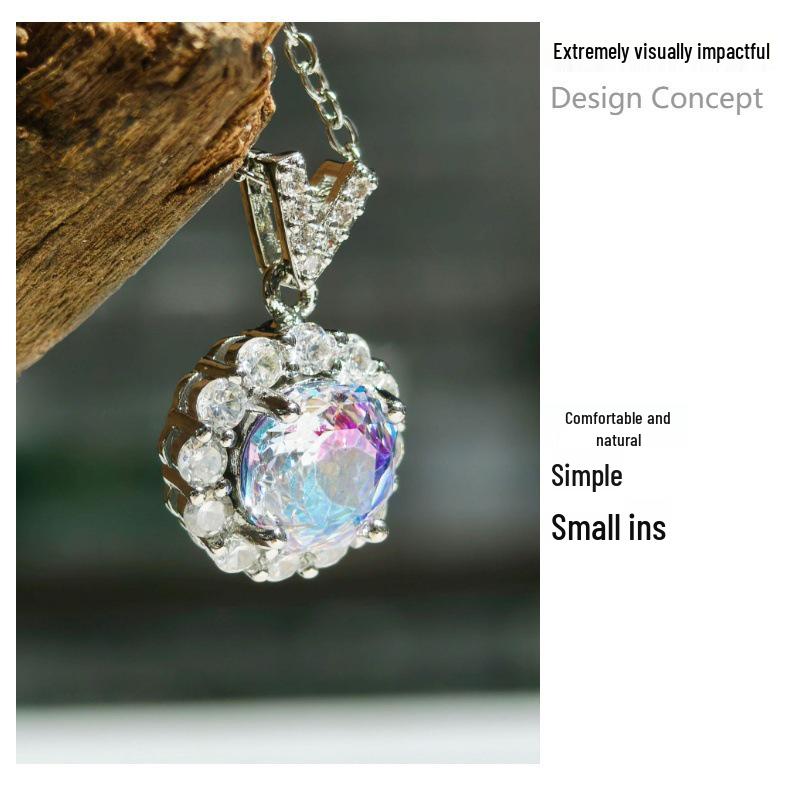 Gessen Jewelry Colorful Fairy Diamond Octagonal Ring, Earrings & Pendant Set for Women