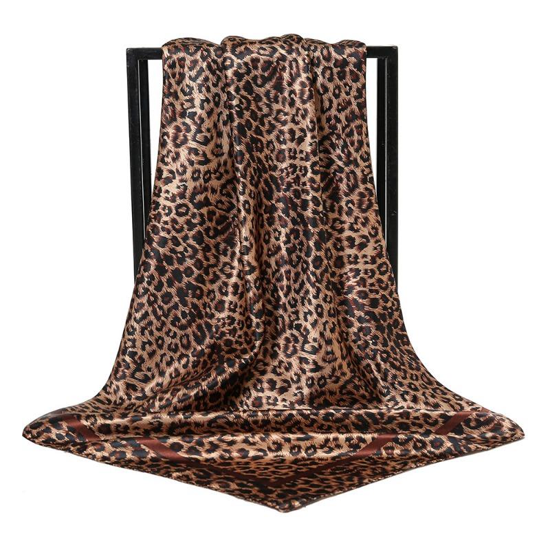 Autumn and winter simulated silk new irregular geometric splicing printed square scarf cm fashion versatile scarf shawl silk scarf