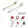 Elk Pendant Christmas Spoon Set Creative Tableware Dessert Spoon Creative Coffee Spoon  Christmas
