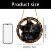 Artistic Black Cats Theme Acrylic Hanging Wreath Decorative Piece For Indoor and Outdoor Use Home Wall Window Ornament