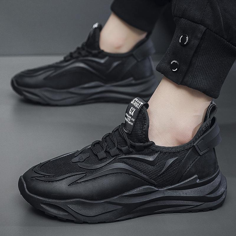 New Breathable Men's Work Safety Shoe Thick Soled Dad Shoes Men's Mesh Casual Sports Mesh Shoes Versatile for Work and Commuting