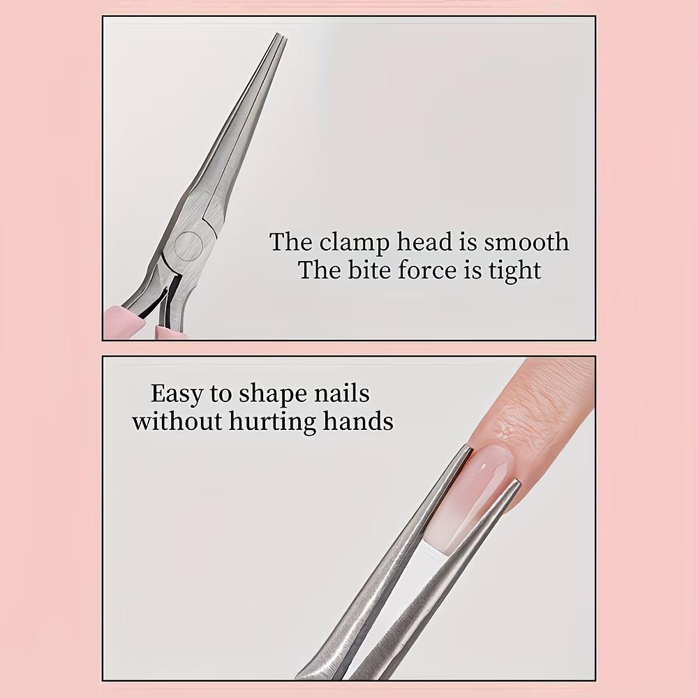Acrylic Nails Pincher Quick Building Nail Shaping Clip Manicure C Curve Pinching Tool Nail Extension Tweezers Grip for Gel