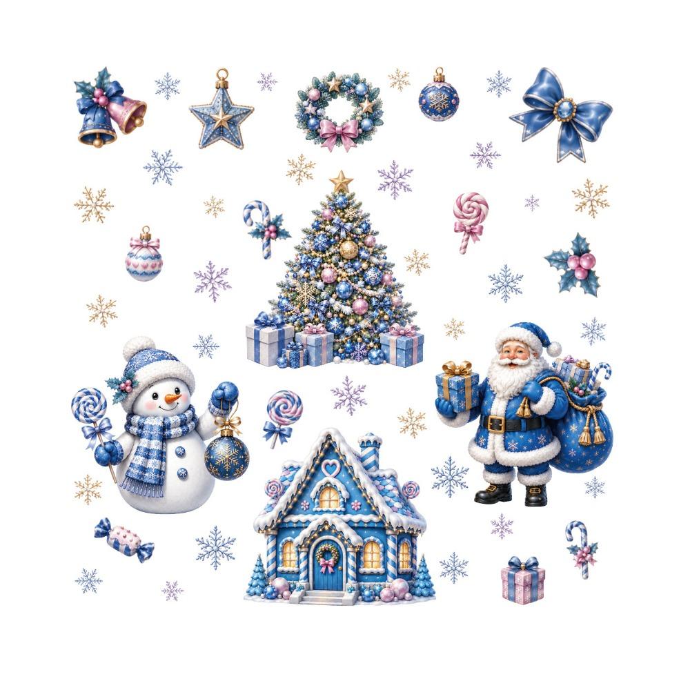 Window Cling Christmas Electrostatic Stickers Multicolor Window Decals  Christmas Decor