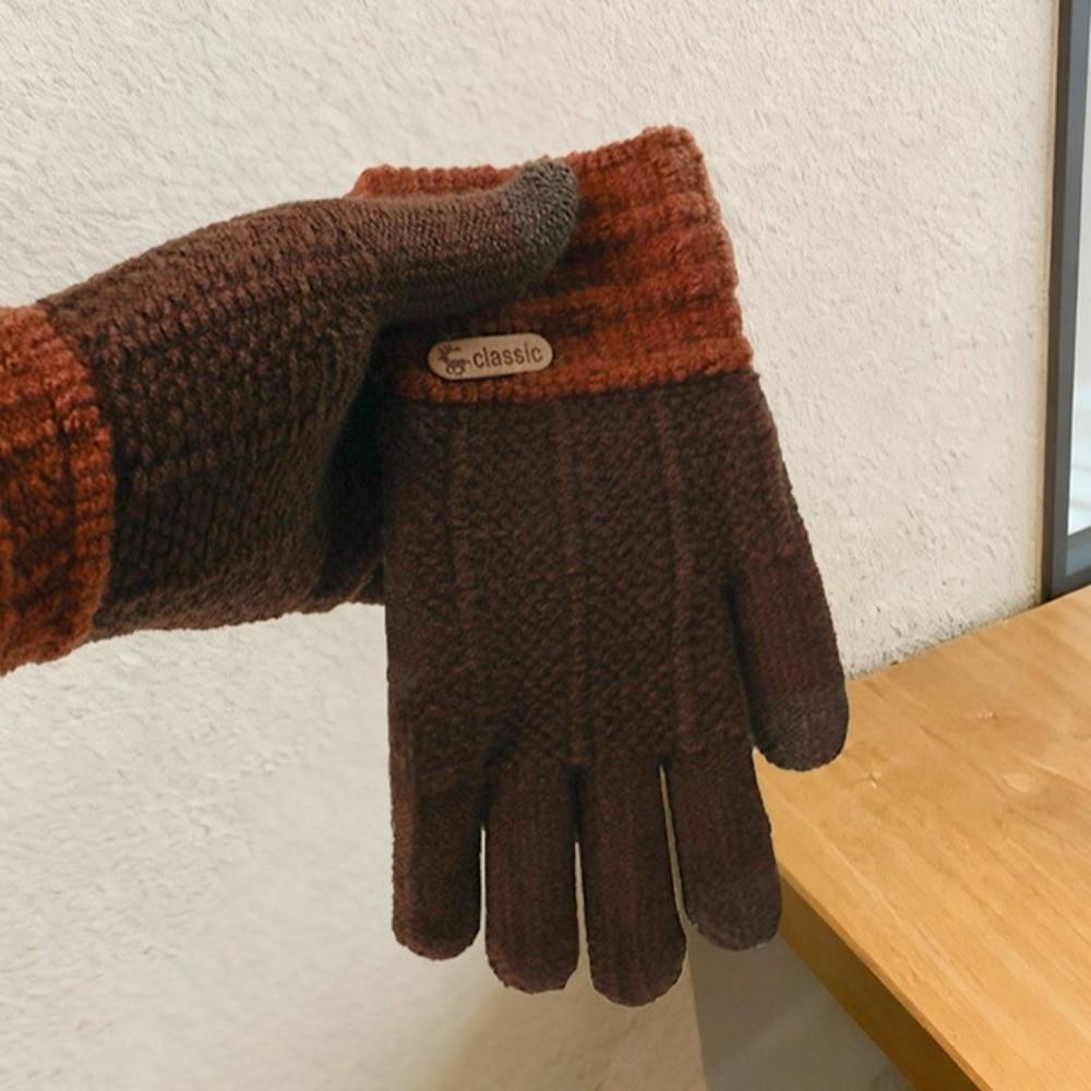 Cold Proof Knitted Gloves Windproof Mittens Fashion Touchscreen Gloves Outdoor Cycling