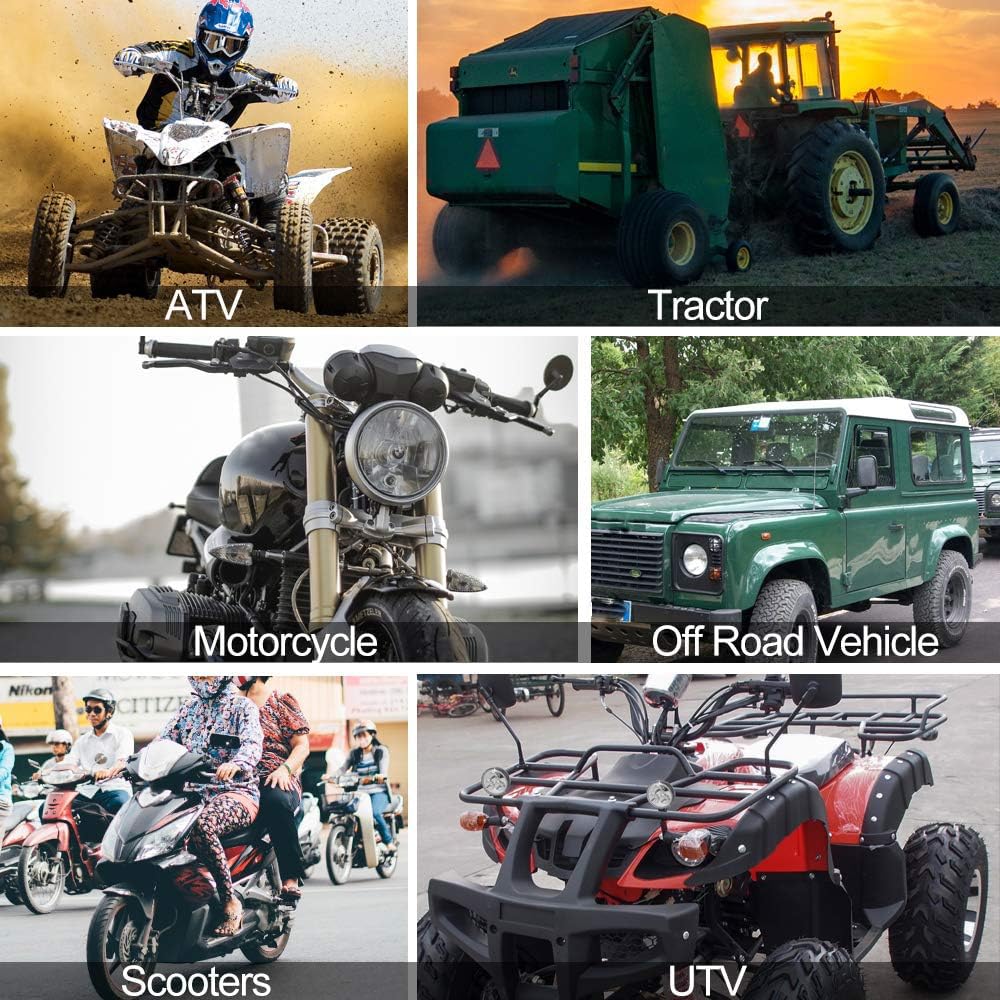 Biqing Motorcycle Reflector Round Reflector Round Red (2.4x.4") Truck Reflector LED Tail Light