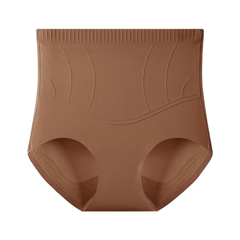 Women's Jelly Strip Tummy Control Light Shaping Pants Mid-High Waisted Plus-Size High Elastic Seamless Butt Lifting Breathable Underwear