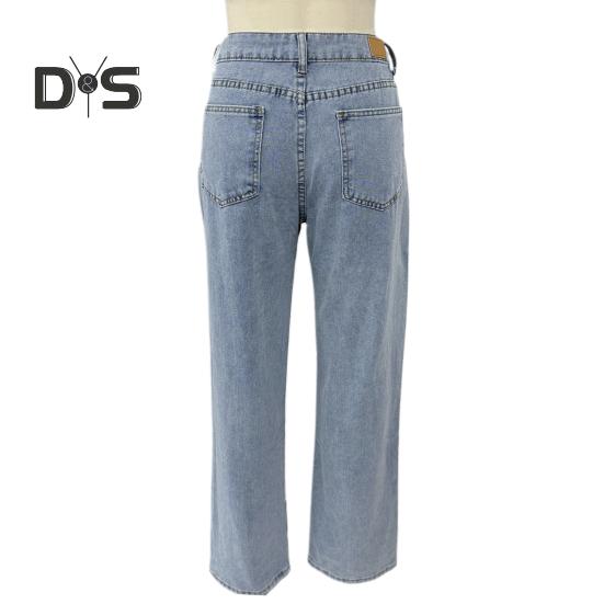 Wide Leg Jeans for Women High Waist Stretchy Denim Pants with Pockets Casual Straight Leg Jean Trousers