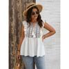 Women's Plus Size Summer New Baggy Slim Ruffled Patchwork Shirt
