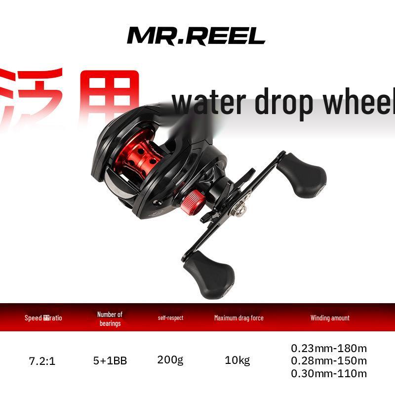 All-Metal Anti-Tangle Baitcasting Reel for Long-Distance Micro Lure Fishing - Black Bass Special