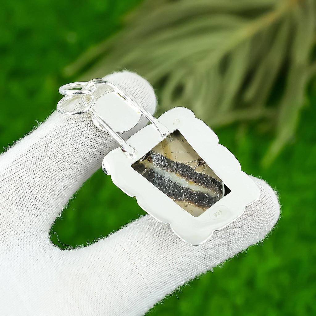 925 Silver Septerian Stone Wife Bezel Anniversary Engagement New Pendant Jewelry