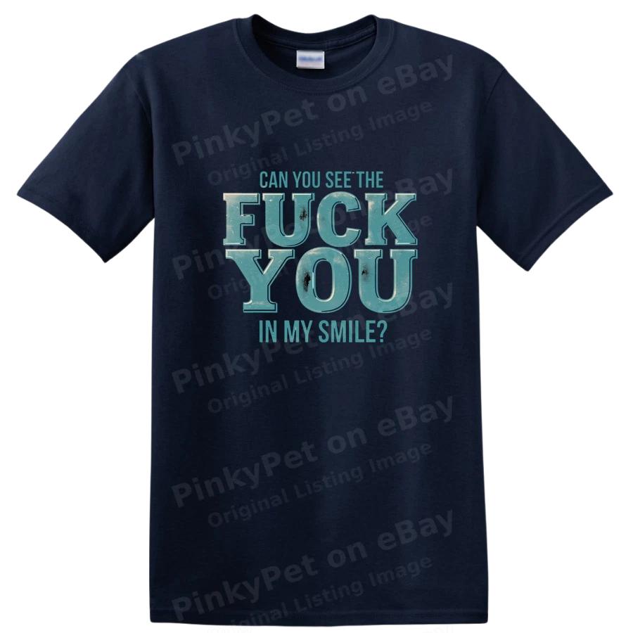 Angry Cow Can You See The F*c* You T Shirt In My Smile Rude Humor Meme Tee Gift