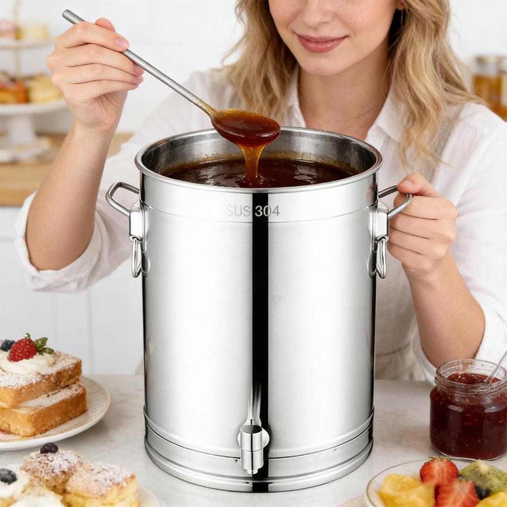 5L/9L Stainless Steel Bucket Wine Bucket Airtight Stainless Steel Milk Bucket With Lid Kitchen Oil Storage Container