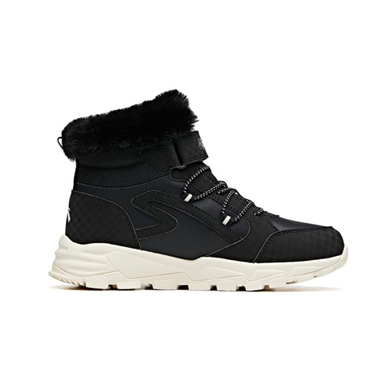 Anta Kids Comfortable Warm Non-Slip Shock Absorbing Durable Low-Cut Boots Kids boots Black A32046810-3