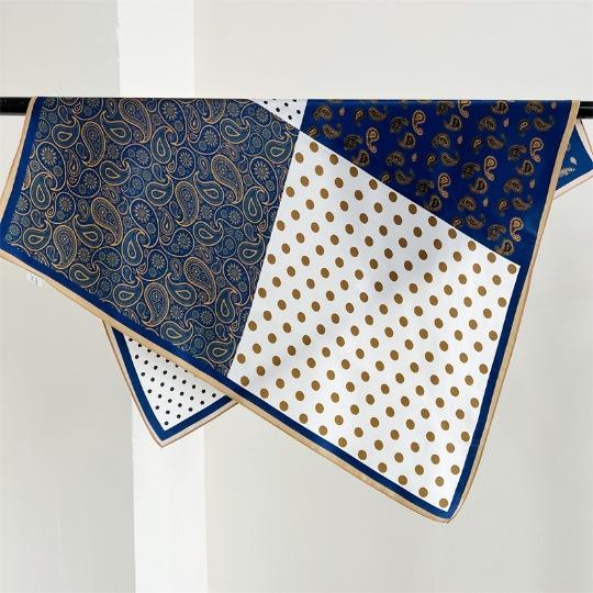 Pañuelo Cuadrado de 70 cm Pañuelo de Seda Accesorios para Mujer Pañuelo de Decoración Profesional Pañuelo Casual de Verano con Protección Solar Pañuelo para la Cabeza