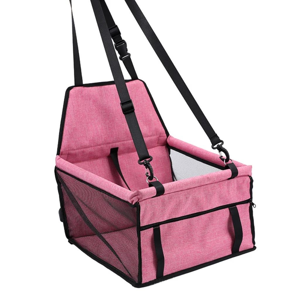 

Dog Car Seat Cover Folding Hammock Pet Carriers Bag Basket Carrying for Cats Stable Foldable Travel Pet Dog Car Seat розовый