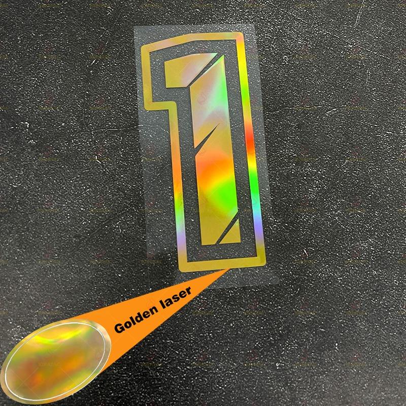 1PC Gold Laser Number 0 To 9 Motorcycle Stickers Waterproof for Motorcycle Helmet Fairing Tailbox Car Body Universal Vinyl Decal