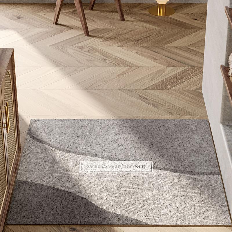 Nordic Style Home Floor Mat Rubbing Soil Silk Ring Door Mat When Entering The Door Rectangular Full Floor Mat Non-Slip Foot Mat For Household Entrance