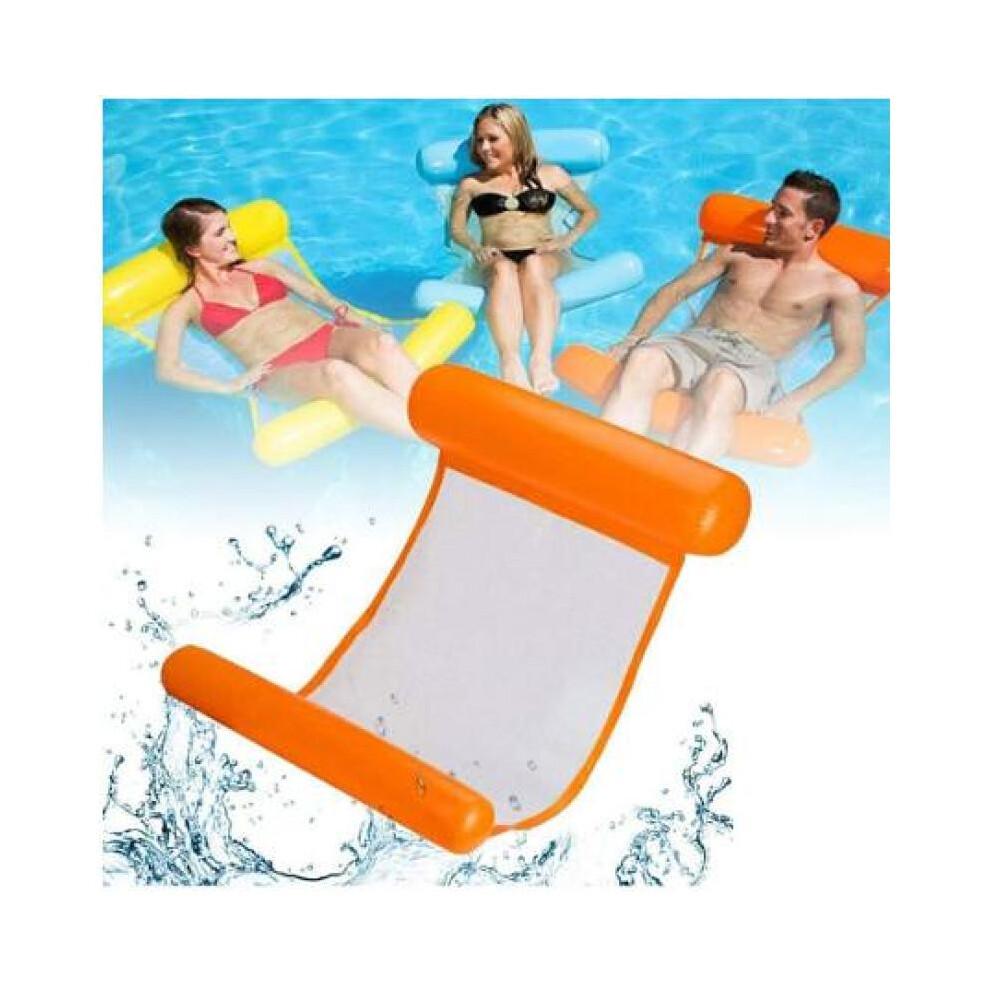 Lit flottant multifonctionnel, matelas de piscine au style unique avec fauteuil gonflable portable pour adultes et enfants, offre une baignade