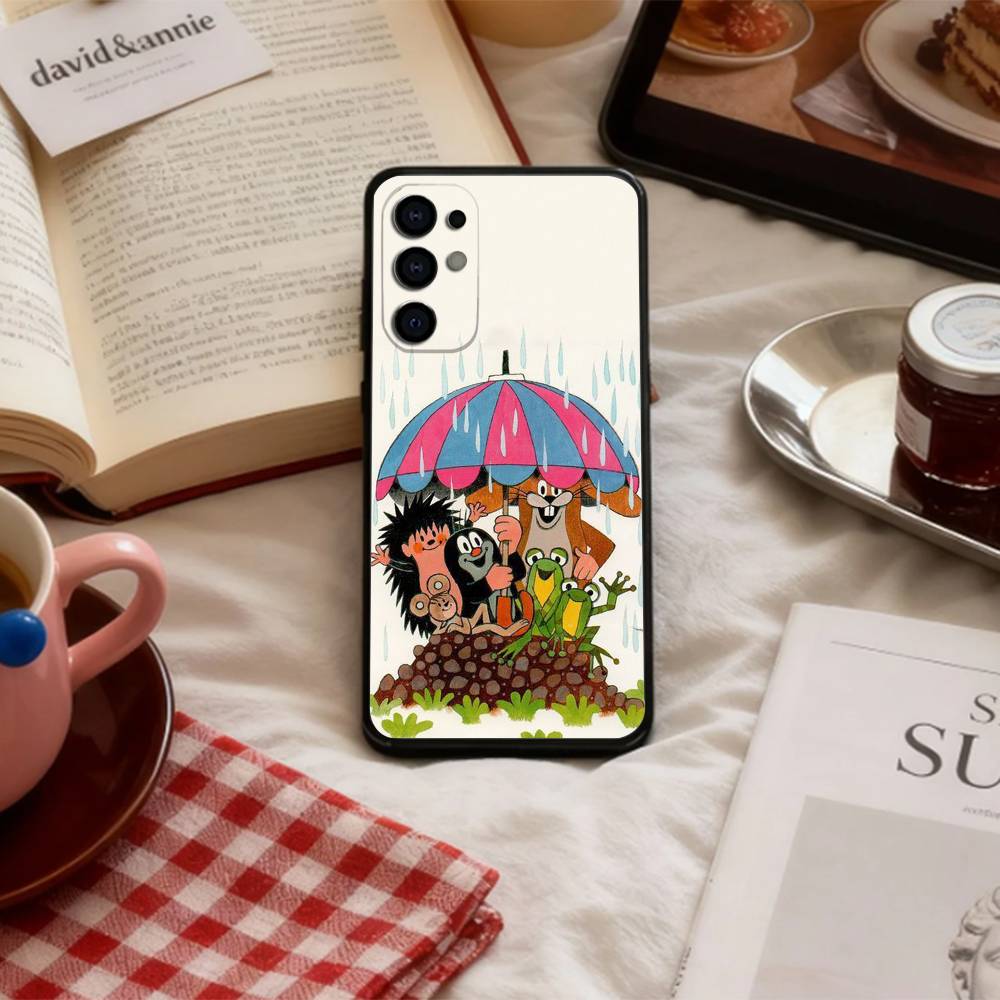 S-Sweet Cartoon T-The L-Little Mole Phone Case For Samsung S 25,24,23,22,30,21,10,9,Ultra,Plus,Lite,FE,4,5 G Soft Black Case