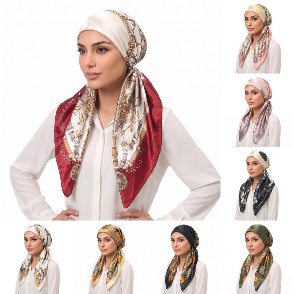 Bandana Sciarpa per Capelli in Poliestere con Stampa Floreale e Design Traspirante per Donna