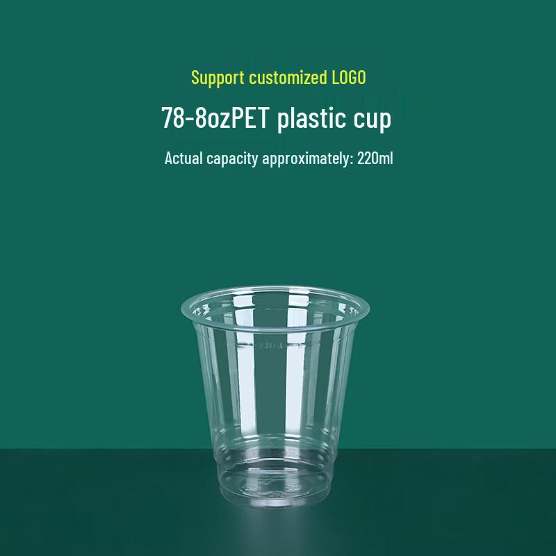 WS 78mm PET Transparent Disposable Drink Cups (1000 Count)