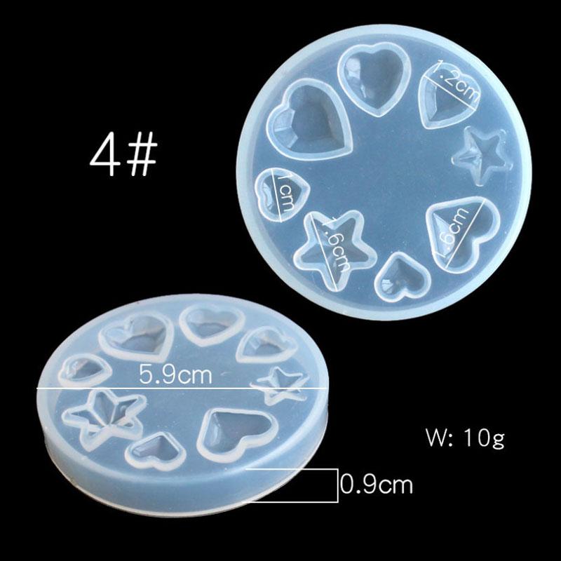 DIY Jewelry Tool Silicone Mould Round Oval Square Drop Pendant Earring Mold Handmade Craft Decoration Epoxy Resin Mold