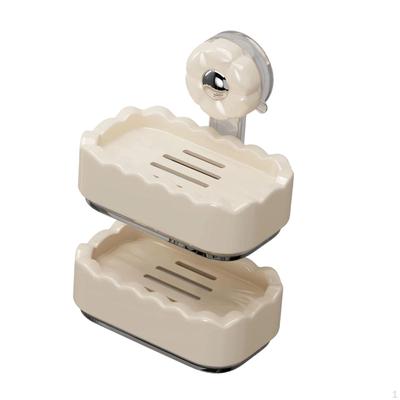 Soap Saver Suction Cup Decorative Wall Mounted Shower Accessories Double Layer Holder for Hotel