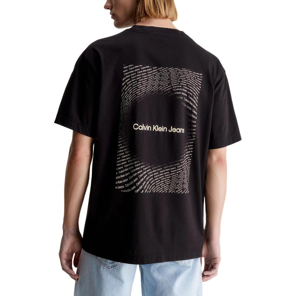 Calvin Klein Round Neck Logo Print Short Sleeve T-Shirt Men Tops Black J30J325492-BEH