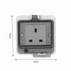 IP67 Wasserdicht UK Standard Flammgeschützt Robust Schlagfest Steckdose Einfach zu Installieren 250V 13A Außen Wohnwagen
