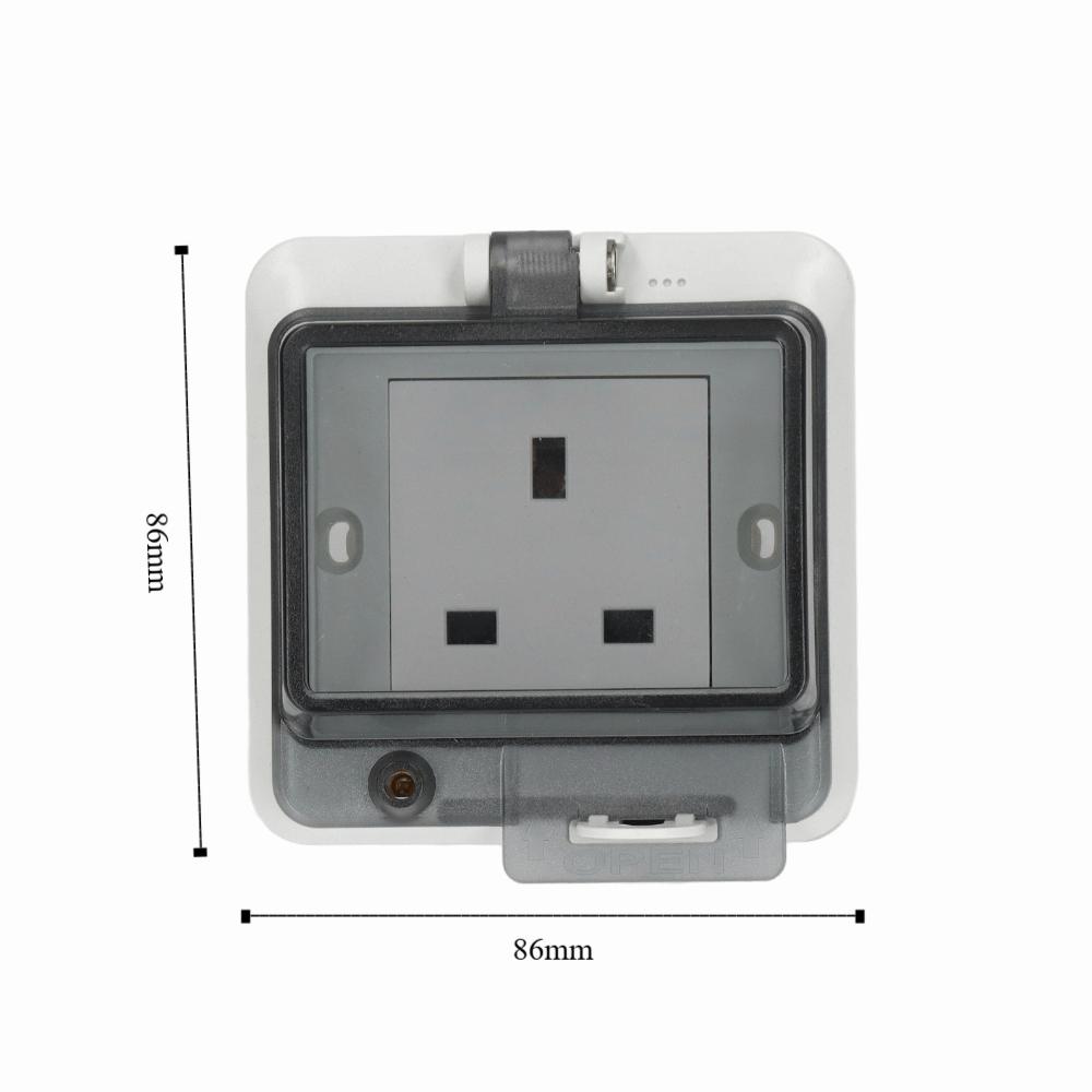 IP67 Wasserdicht UK Standard Flammgeschützt Robust Schlagfest Steckdose Einfach zu Installieren 250V 13A Außen Wohnwagen