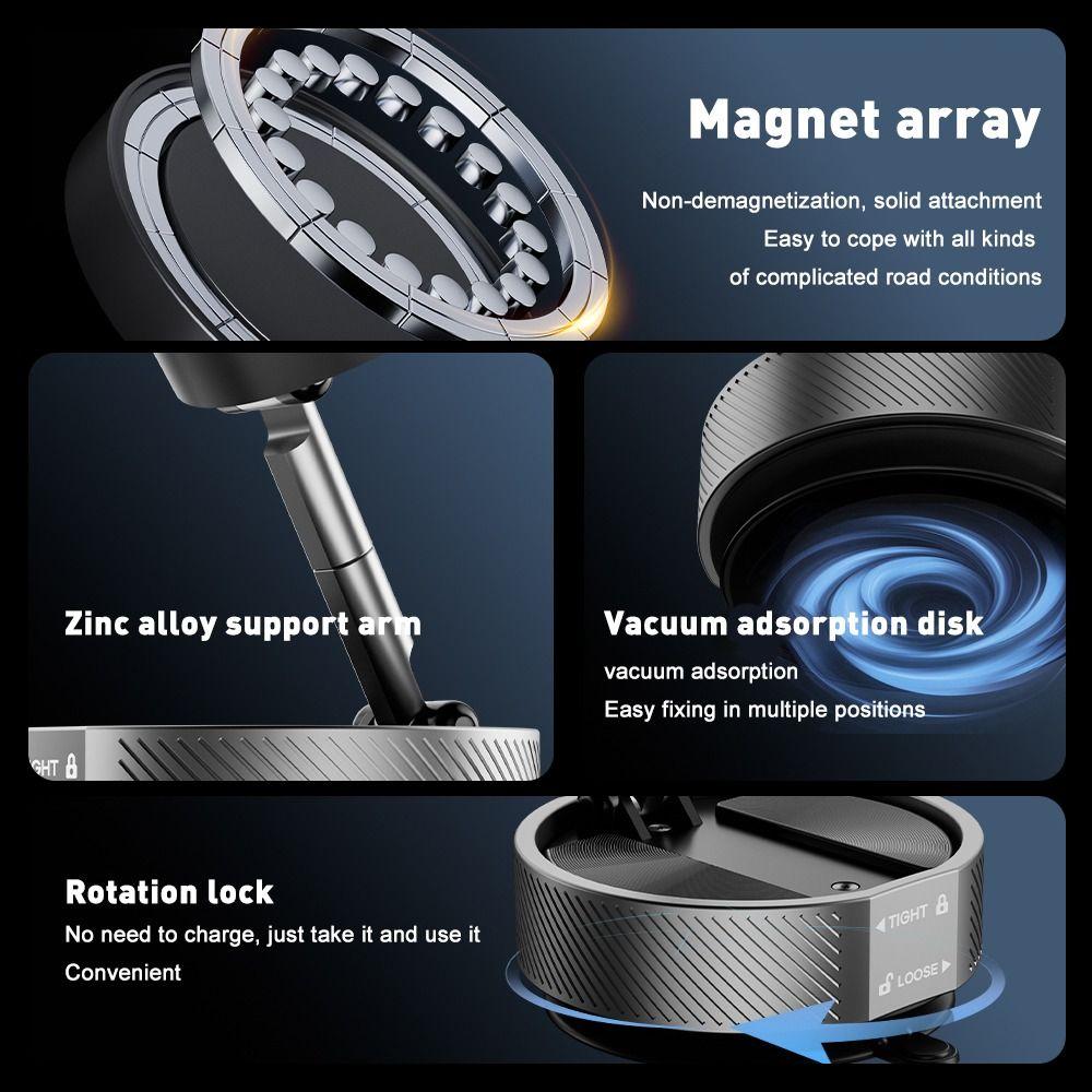 360 Rotatable Magnetic Phone Bracket Car Navigation Suction Cup Holder  for Car/Gym/Mirror