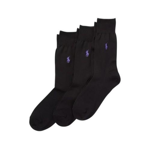 Ralph Lauren Unisex Adult Mercerised Cotton Crew Socks (Pack of 3)