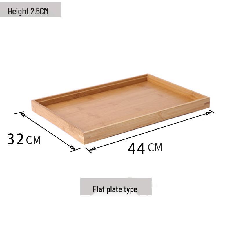 Bamboo and Wood Serving Tray Flat Tray 44x32x2.5cm