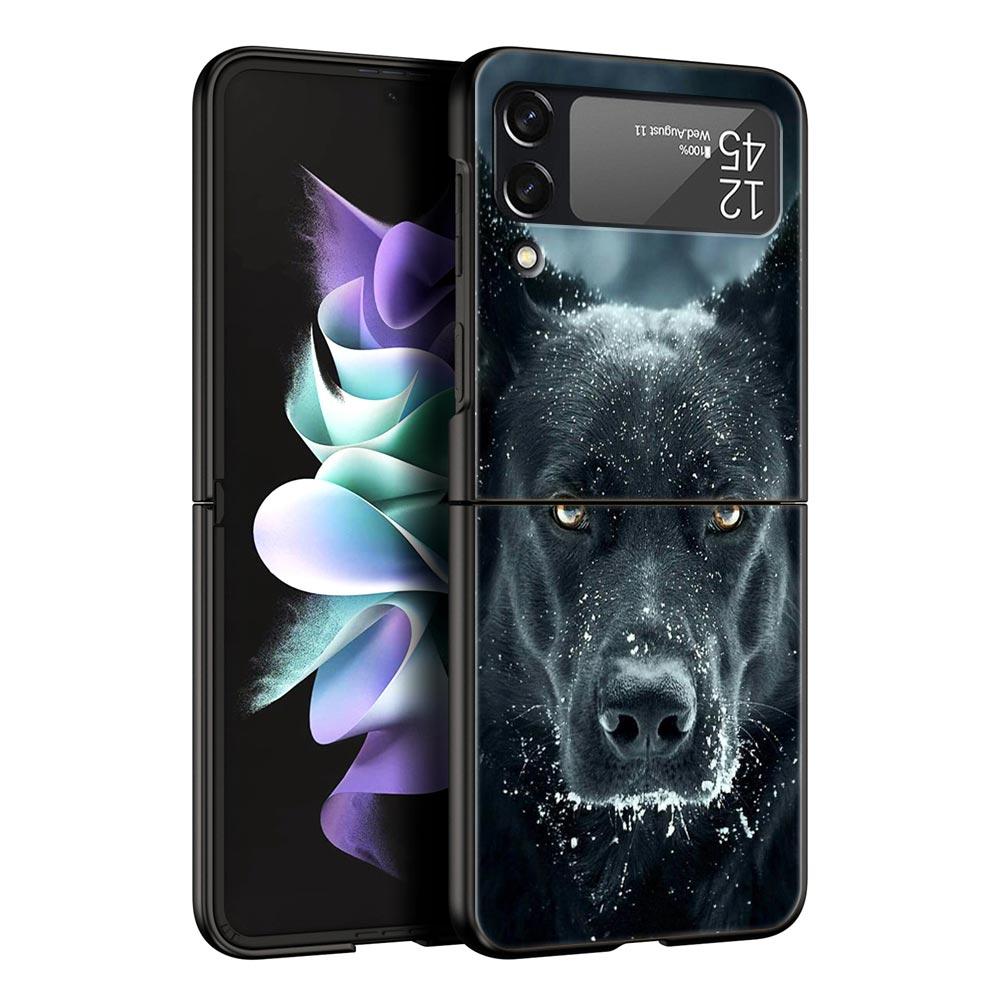 Doberman Dog Hard PC Phone Case For Samsung Galaxy Z Flip 7 6 5 4 Black Cover For Galaxy Z Flip 3 Foldable Fundas Shell Capa Bag