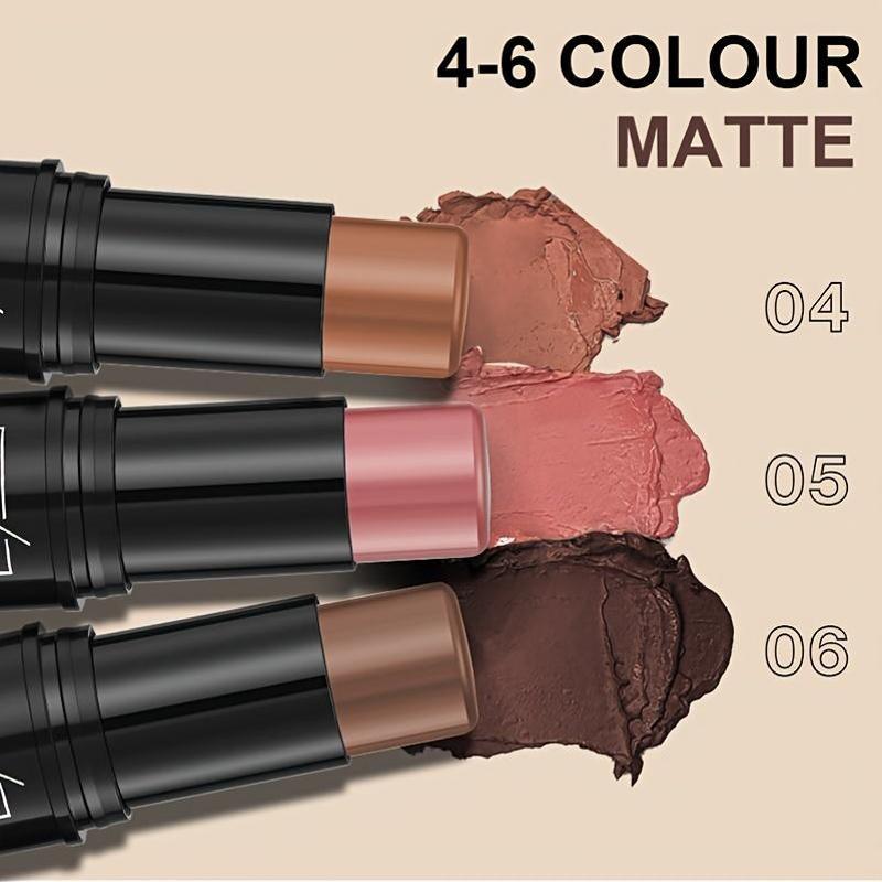 Waterproof Blush Stick - Matte Finish, Strong Concealer, All Skin Tones, Berry & Pink Shades for a Natural Glow
