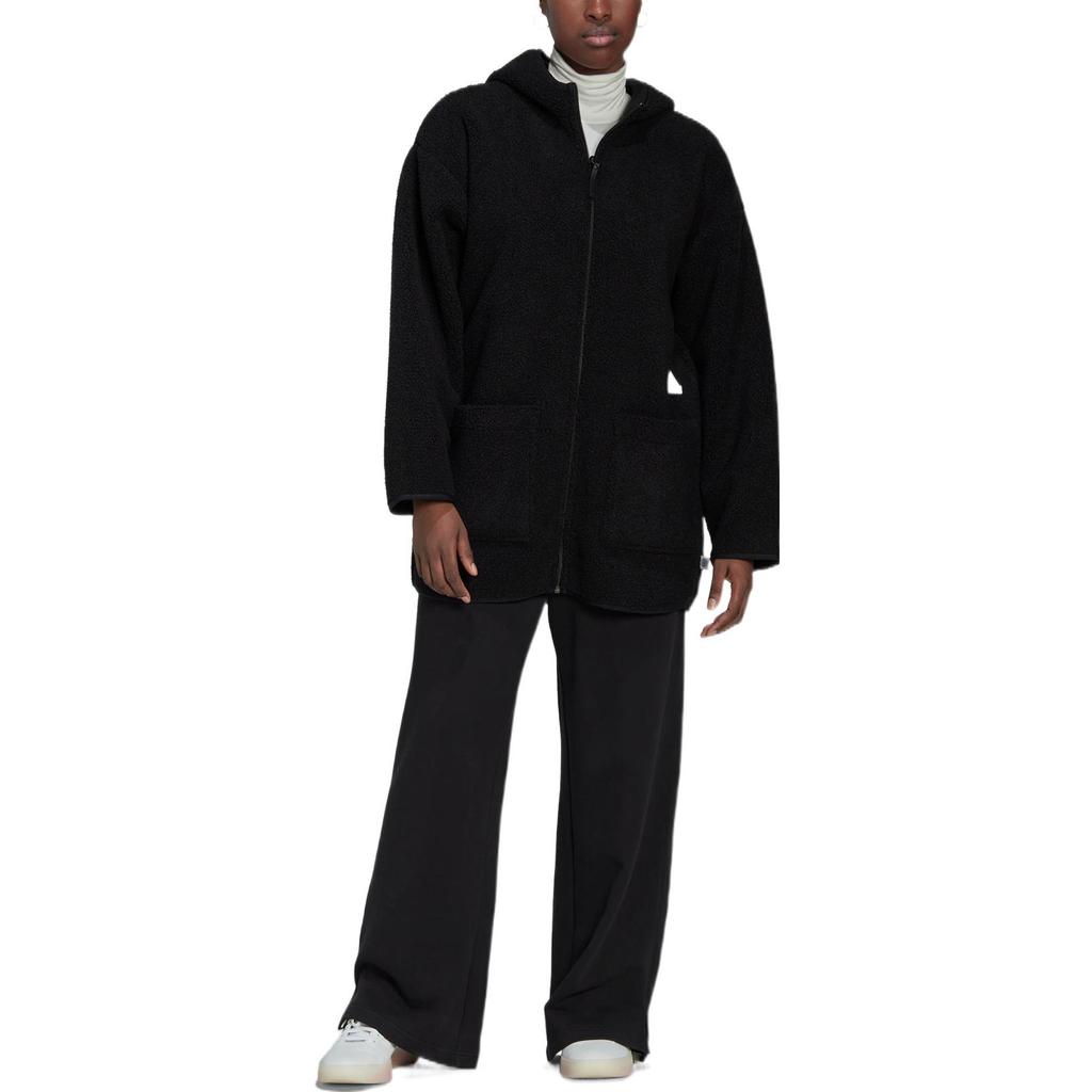 Adidas Jackets Women's Black Hooded Moderate Straight Fit HM2841