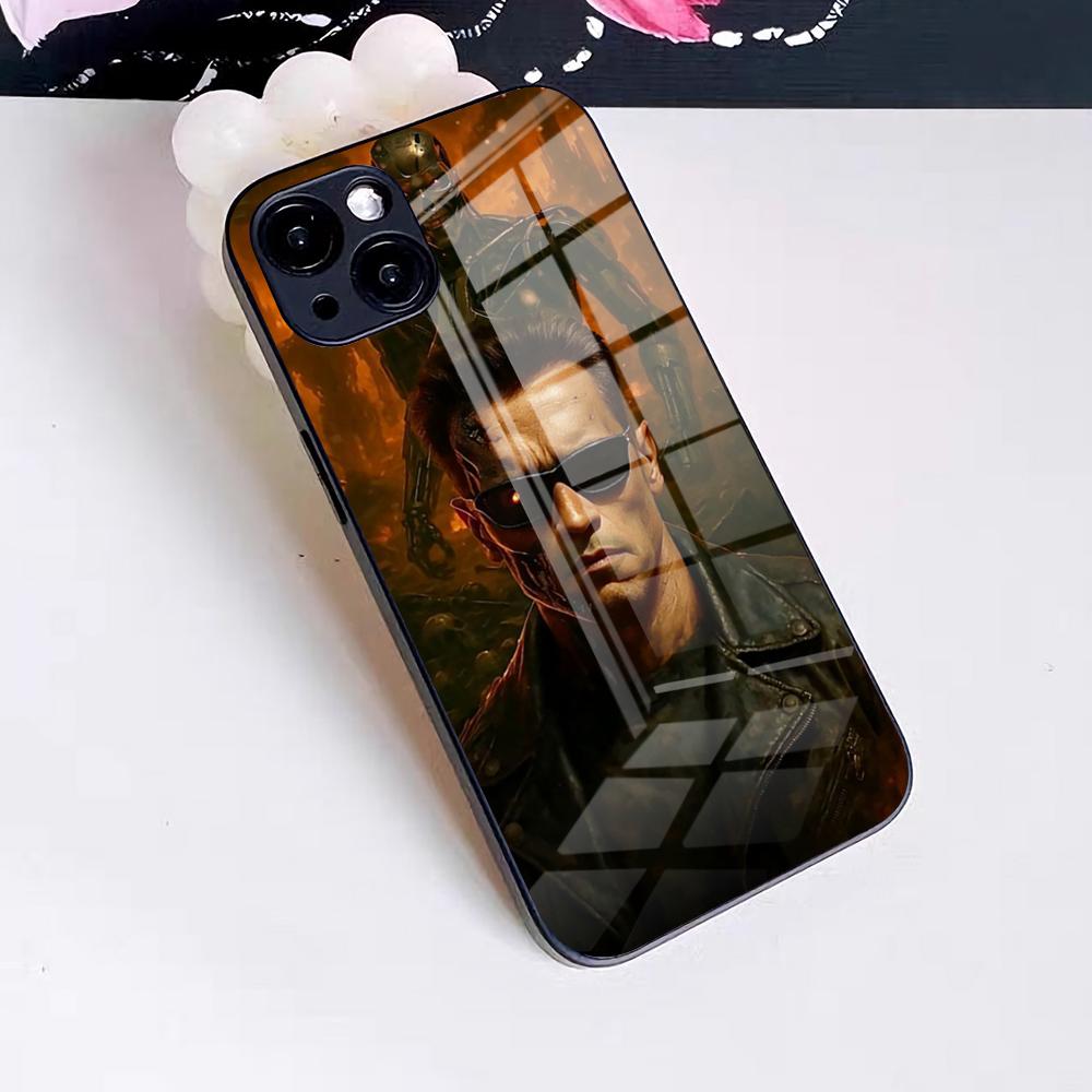 FILM Arnold Schwarzenegger Terminator Phone Case For IPhone 17 Pro Max 16 15 14 Pro Max 13 11 X Xs Xr 8 7Plus Glass Cover