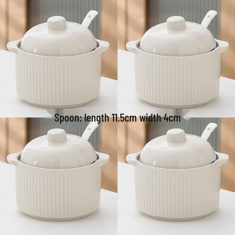 Ru Han Ceramic Double-Boiler Stew Pot with Lid