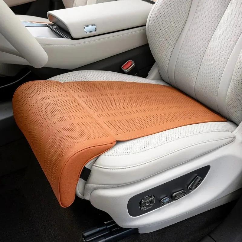 Universal Car Seat Extended Footrest Cover for Tesla Model 3 Y Juniper 2026 Driver Passenger Leg Rest Leather Breathable Cushion