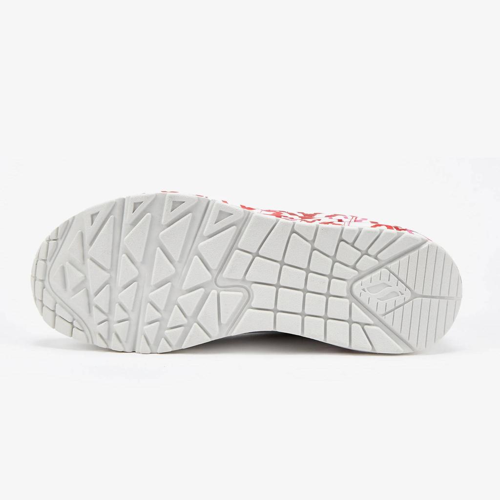 Damen-Sneaker Skechers X Jgoldcrown Uno-Spread The Love Herzchen-Schuhe (155507-WRPK)