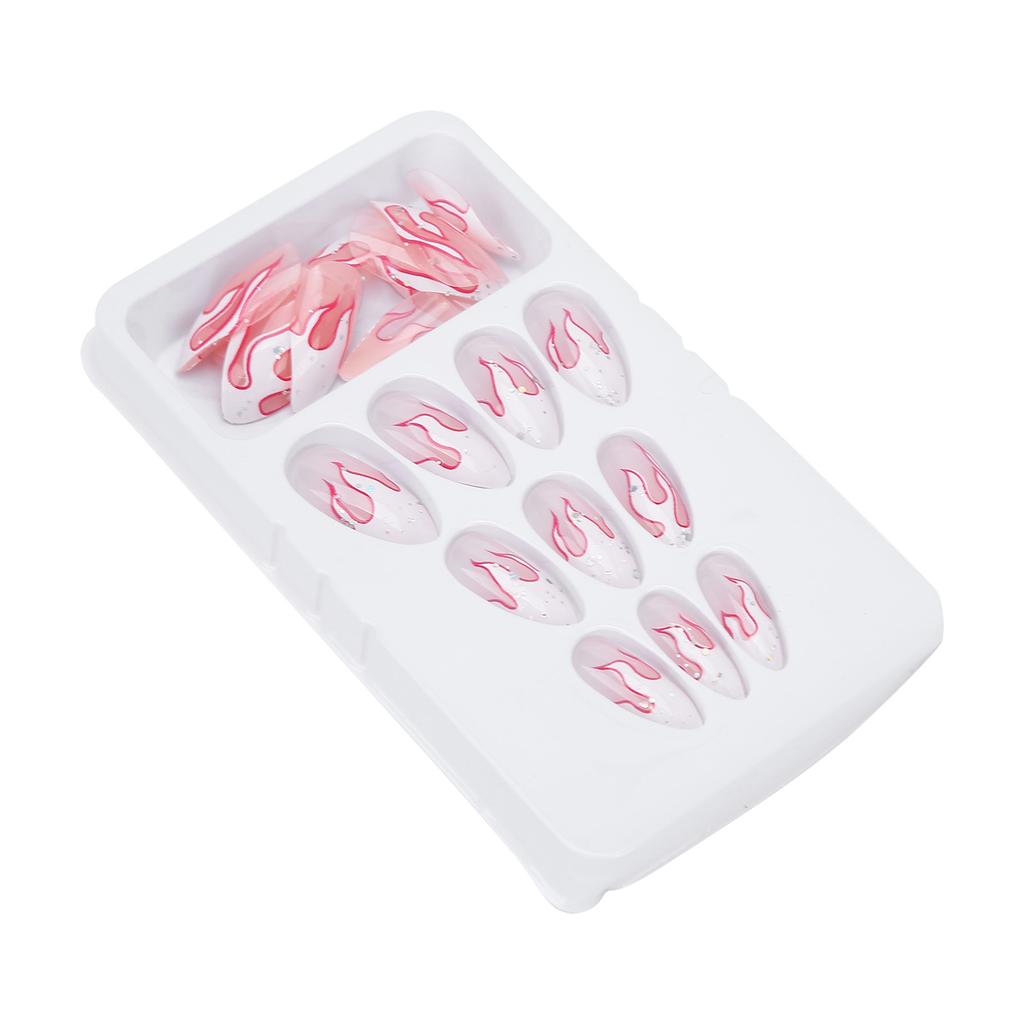 24pcs Women Girls Exquisite False Nails Full Cover Fashionable Fake Nail Tip Manicure Tool