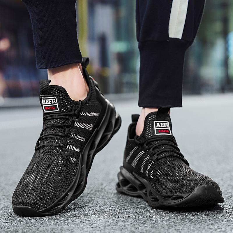 40-47 Pánské Velké Velikosti Lehké Prodyšné Síťované Boty Pánské Tenisky Běžecké Boty se Vzduchovým Polštářem Síťované Boty