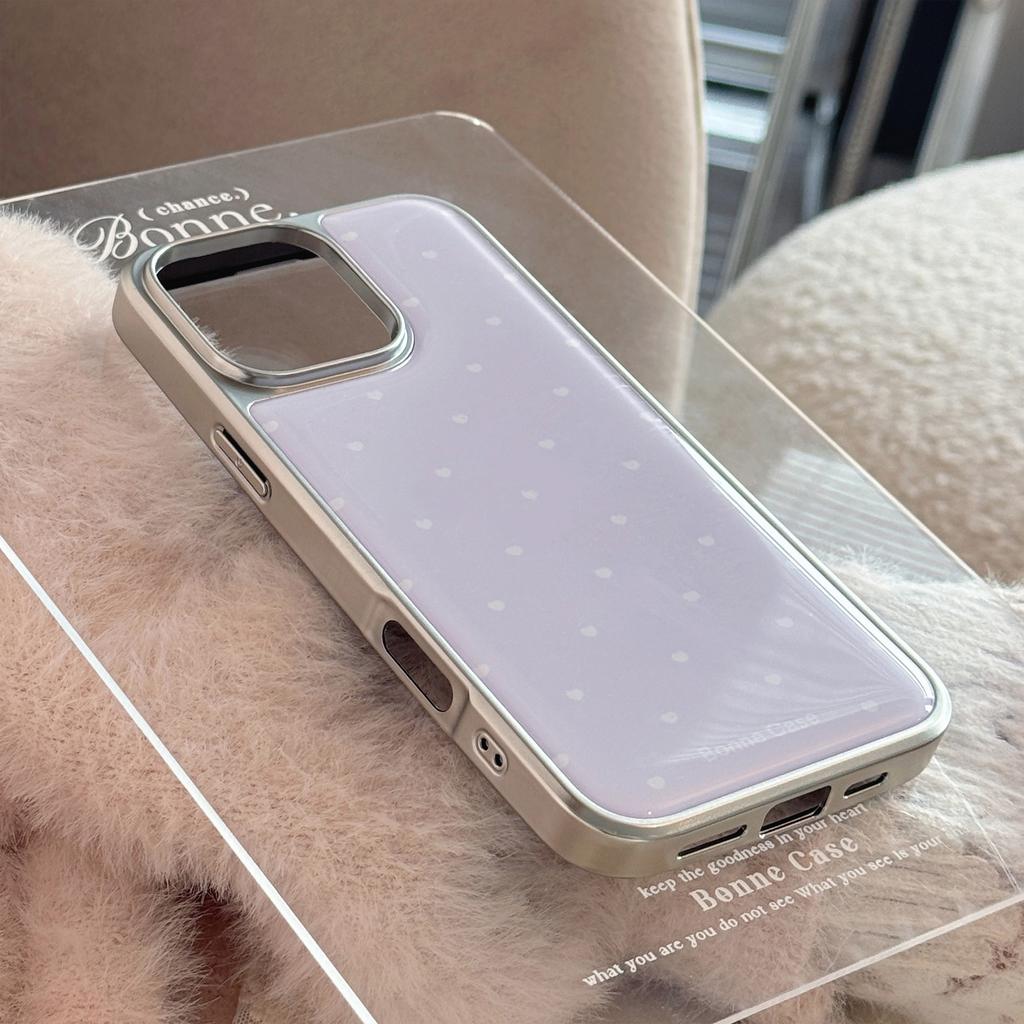 Simple and Small Love Applies To 16 Apple 17promax Mobile Phone Case Iphone14 Epoxy 13 Sweet 15 Hard Huawei