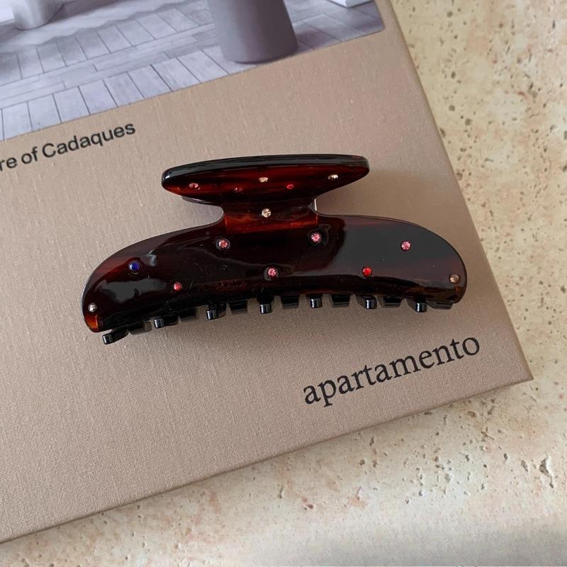 Large Colored Rhinestone Acetate Hair Clip Shark Clip Back of The Head Updo Grappling Clip and Hair Accessory