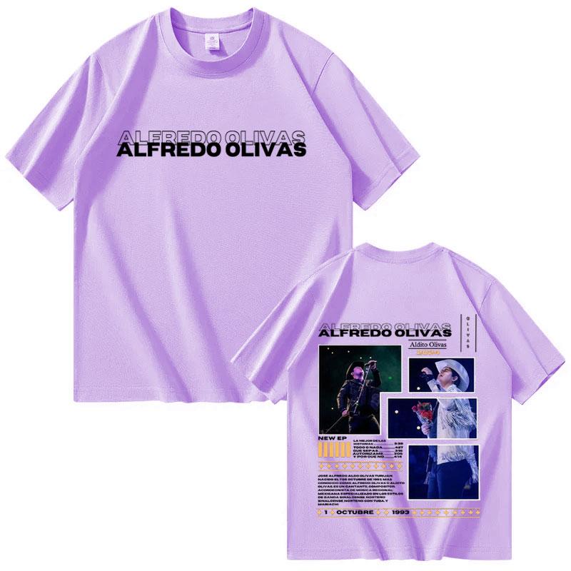 Alfredo Olivas 2025 Double Sided Print Graphic Mens Womens Hip Hop Oversized Fashion T Shirt Casual Tshirts Streetwear Hot Sale