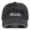 Unisex Buchstaben ISLAND Stickerei Baumwolle Baseballkappe Herren Outdoor Gewaschene Hüte Damen Softtop Freizeitkappe Reisekappen Accessoires