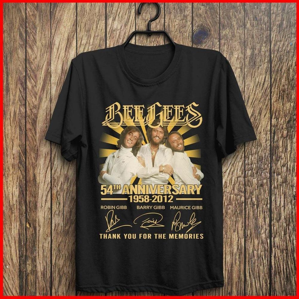 New Rare Anniversary Bee Gees Cotton Black S234XL Men Women Tee Shirt Unisex T-Shirt M