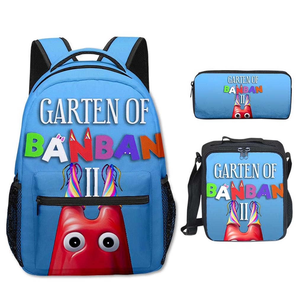 Classique Populaire Nouveau Jardin de Banban Impression 3D 3 pièces/Ensemble Sacs d'école Carnet de voyage Sac à dos Sac bandoulière Sac à déjeuner Trousse à crayons